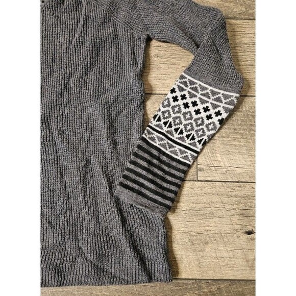 Krimson Klover Sweater VNeck Ski Alpine Fair Isle Waffle Knit Merino Wool Large - Picture 4 of 7